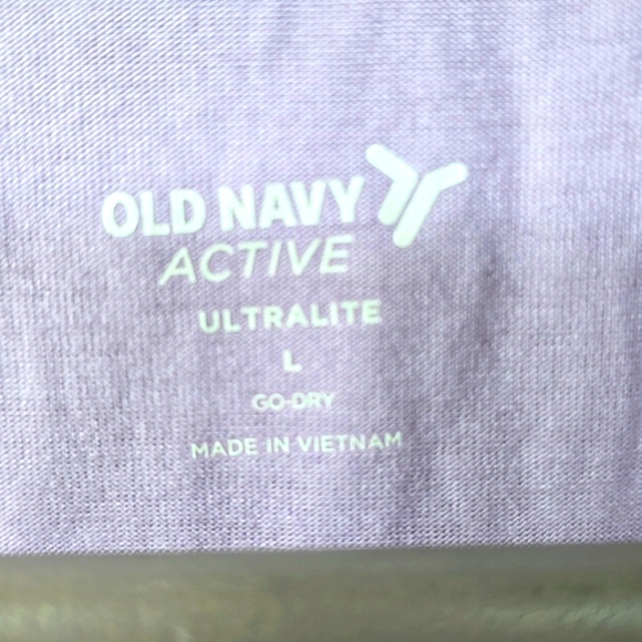 Old Navy Go Dry Active ultralite Workout Top Lavender Large - Picture 2 of 5